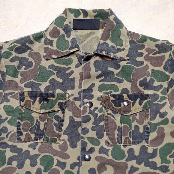 Vintage Ben Lee Calls Made in USA Camo Hunting Field Coat Jacket - Size Small - Picture 2 of 11